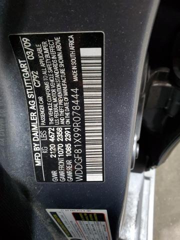 WDDGF81X99R078444 - 2009 MERCEDES-BENZ C 300 4MATIC GRAY photo 12