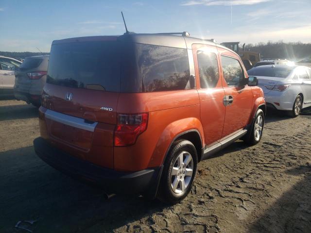 5J6YH2H72AL001542 - 2010 HONDA ELEMENT EX ORANGE photo 3