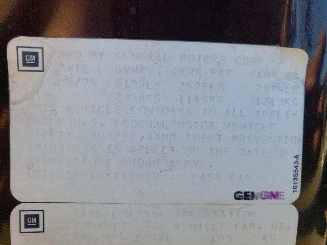 1G1BL52P1SR167689 - 1995 CHEVROLET CAPRICE / CLASSIC SS MAROON photo 12