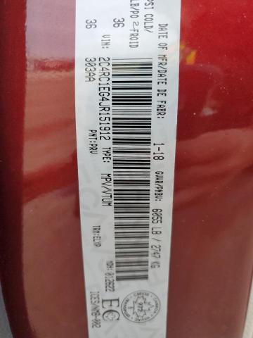 2C4RC1EG4JR151912 - 2018 CHRYSLER PACIFICA TOURING L PLUS RED photo 13