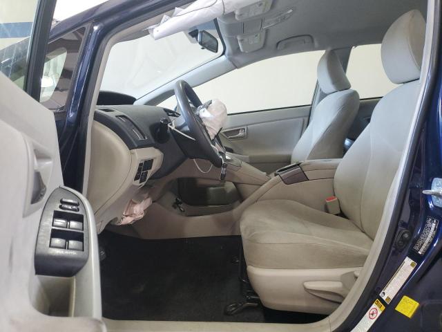 JTDKN3DUXF0423329 - 2015 TOYOTA PRIUS Bleu photo 7