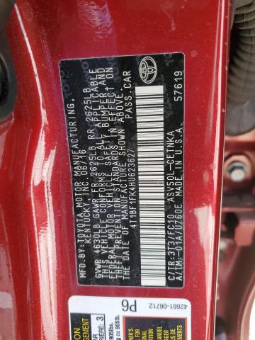 4T1BF1FK4HU623627 - 2017 TOYOTA CAMRY LE MAROON photo 13