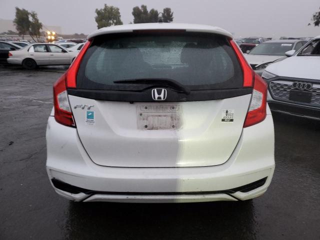 3HGGK5H46KM745303 - 2019 HONDA FIT LX WHITE photo 6