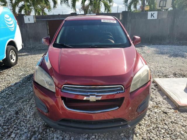 KL7CJKSB0FB159938 - 2015 CHEVROLET TRAX LS BURGUNDY photo 5