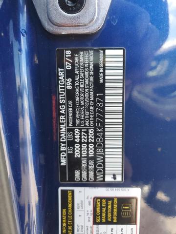 WDDWJ8DB4KF777871 - 2019 MERCEDES-BENZ C 300 Mavi foto 12