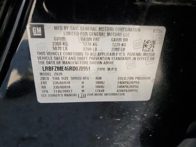 LRBFZME46RD070951 - 2024 BUICK ENVISION PREFERRED შავი ფოტო 13