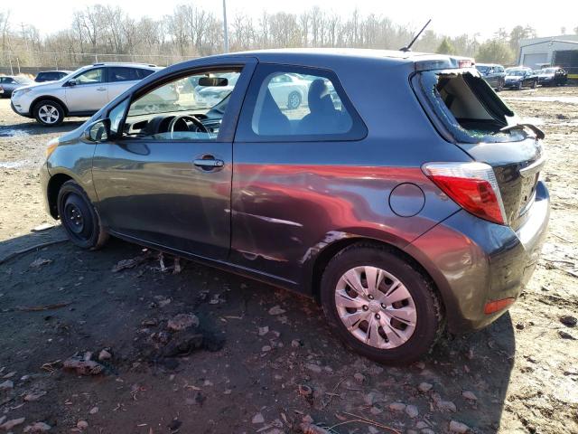 VNKJTUD3XEA012253 - 2014 TOYOTA YARIS GRAY photo 2