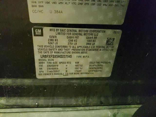 LRBFXFSX5HD237945 - 2017 BUICK ENVISION PREMIUM II Qara foto 12