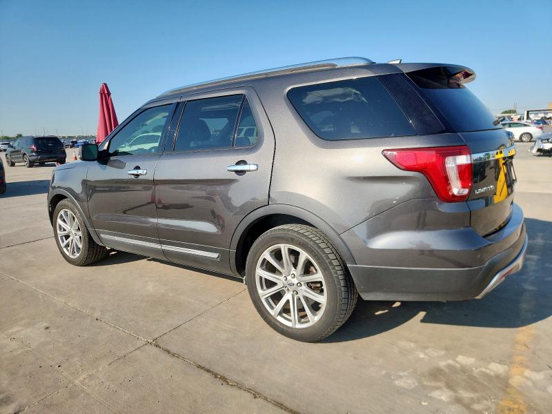 1FM5K7F87HGC09434 - 2017 FORD EXPLORER LIMITED GRAY photo 2