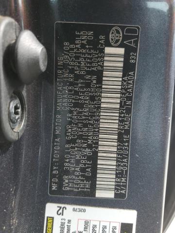 2T1BU40E99C105901 - 2009 TOYOTA COROLLA BASE 灰色 照片 12