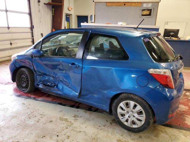 JTDJTUD38DD565540 - 2013 TOYOTA YARIS BLUE photo 2