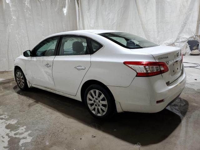 3N1AB7AP7DL783266 - 2013 NISSAN SENTRA S WHITE photo 2