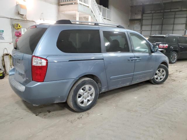 KNDMB233086241126 - 2008 KIA SEDONA EX BLUE photo 3