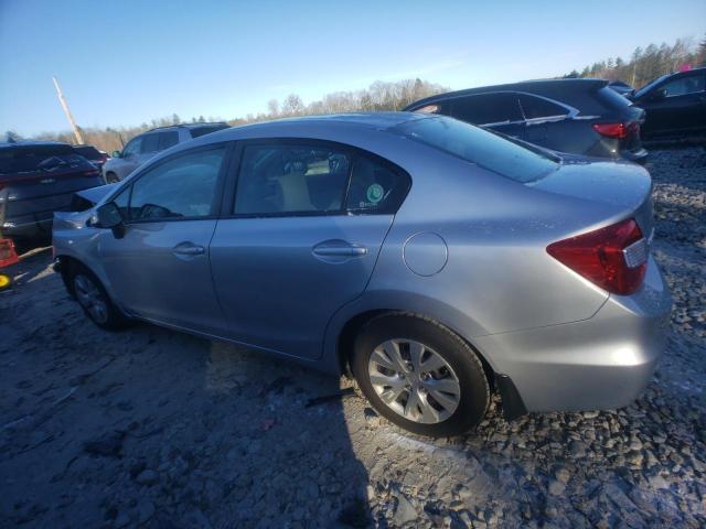 2HGFB2F50CH611456 - 2012 HONDA CIVIC LX SILVER photo 2