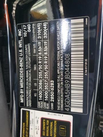 4JGDA5HB9JB044808 - 2018 MERCEDES-BENZ GLE 350 4MATIC BLACK photo 13