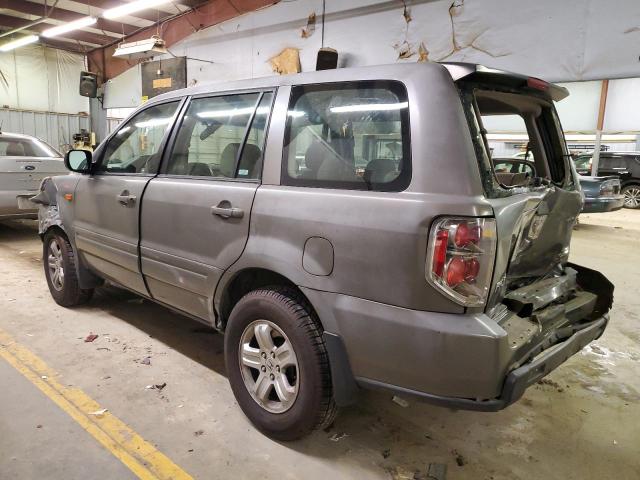 5FNYF281X7B011299 - 2007 HONDA PILOT LX GRAY photo 2