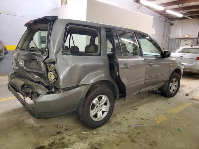 5FNYF281X7B011299 - 2007 HONDA PILOT LX GRAY photo 3