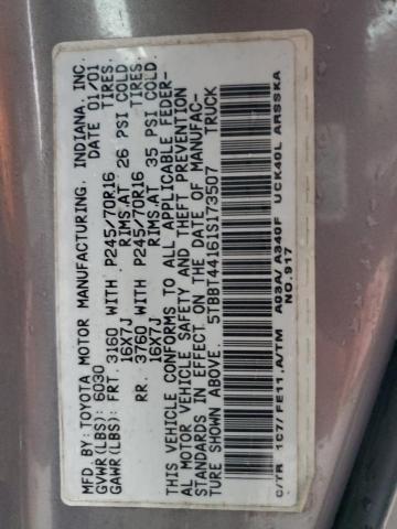 5TBBT44161S173507 - 2001 TOYOTA TUNDRA ACCESS CAB ვერცხლისფერი ფოტო 12