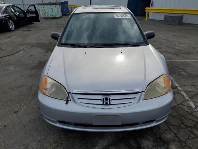 1HGES26701L033162 - 2001 HONDA CIVIC EX SILVER photo 5