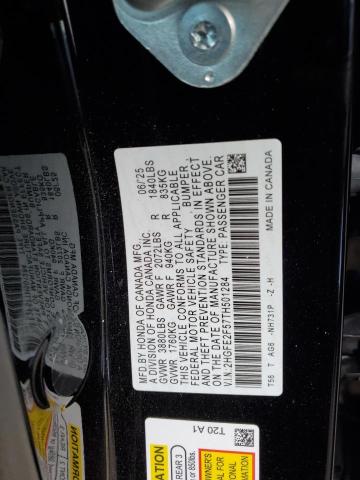2HGFE2F57TH501284 - 2026 HONDA CIVIC SPORT BLACK photo 13