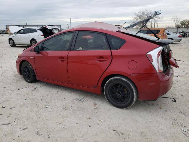 JTDKN3DU2D5541231 - 2013 TOYOTA PRIUS RED photo 2