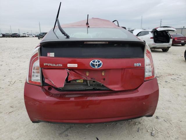 JTDKN3DU2D5541231 - 2013 TOYOTA PRIUS RED photo 6