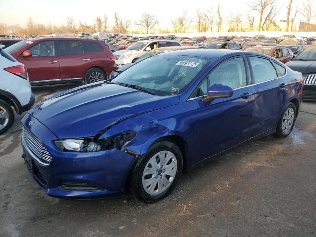 3FA6P0G70DR361426 - 2013 FORD FUSION S BLUE photo 1