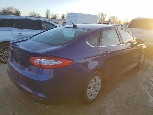 3FA6P0G70DR361426 - 2013 FORD FUSION S BLUE photo 3