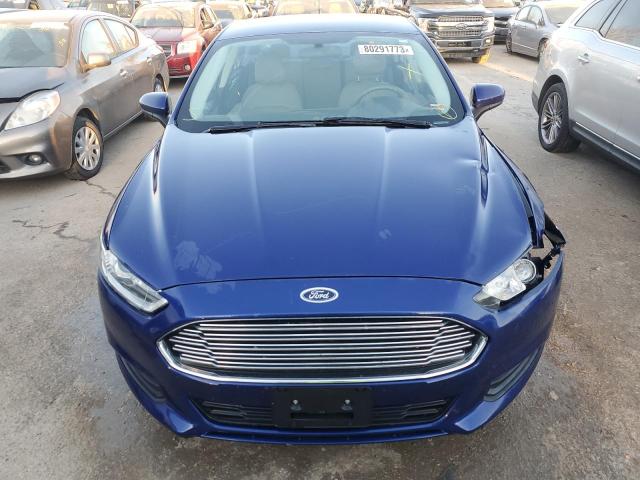 3FA6P0G70DR361426 - 2013 FORD FUSION S BLUE photo 5