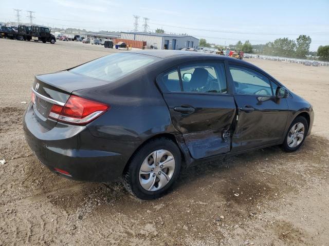 2HGFB2F57DH593538 - 2013 HONDA CIVIC LX Մոխրագույն լուսանկար 3