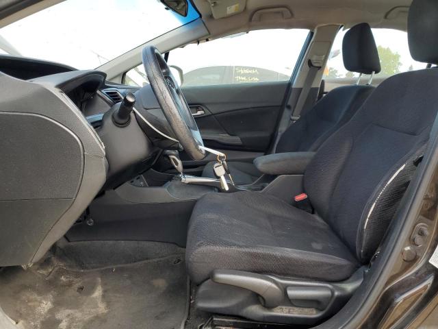 2HGFB2F57DH593538 - 2013 HONDA CIVIC LX Մոխրագույն լուսանկար 7