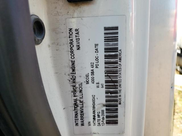 1HTMMAAN39H048342 - 2009 INTERNATIONAL 4300 4300 Blanco foto 10