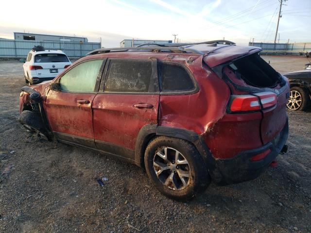 1C4PJMBS9HW531711 - 2017 JEEP CHEROKEE TRAILHAWK MAROON photo 2