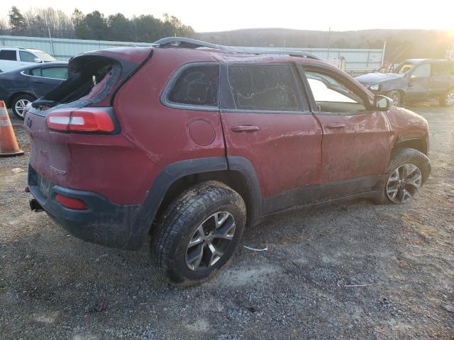 1C4PJMBS9HW531711 - 2017 JEEP CHEROKEE TRAILHAWK MAROON photo 3