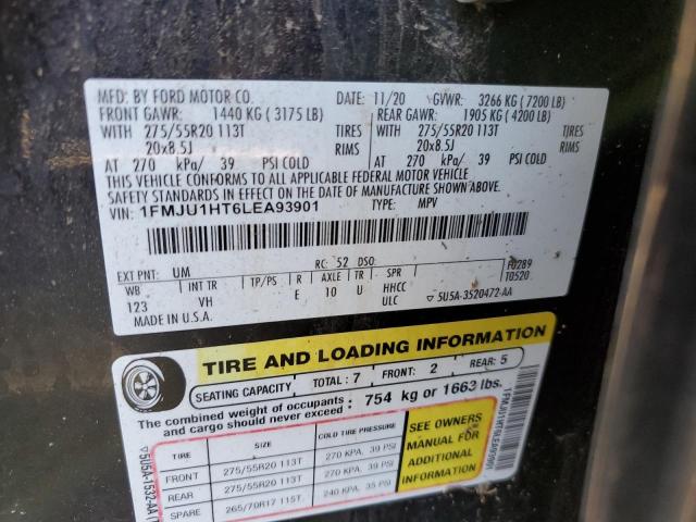 1FMJU1HT6LEA93901 - 2020 FORD EXPEDITION XLT BLACK photo 13