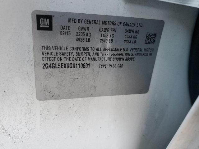 2G4GL5EX9G9110601 - 2016 BUICK REGAL 白色 照片 12