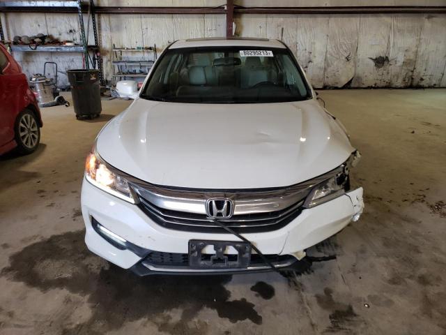 1HGCR2F88HA104173 - 2017 HONDA ACCORD EXL WHITE photo 5