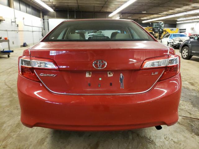 4T4BF1FKXCR164358 - 2012 TOYOTA CAMRY BASE RED photo 6