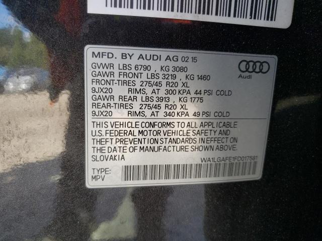 WA1LGAFE1FD017581 - 2015 AUDI Q7 PREMIUM PLUS GRAY photo 13