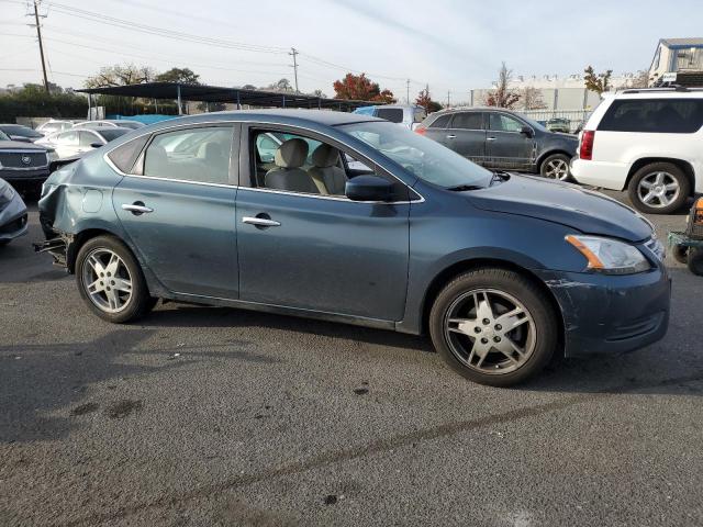 3N1AB7AP8EY236043 - 2014 NISSAN SENTRA S BLUE photo 4