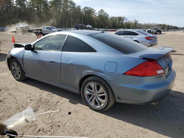 1HGCM82667A000754 - 2007 HONDA ACCORD EX BLUE photo 2