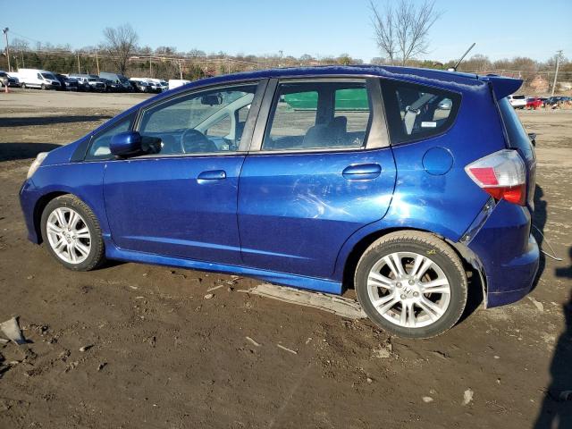 JHMGE884X9S031214 - 2009 HONDA FIT SPORT BLUE photo 2