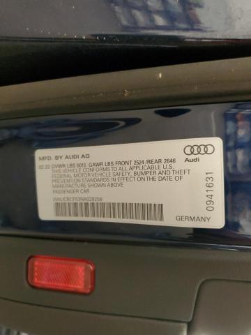 WAUCBCF53NA029258 - 2022 AUDI A5 PREMIUM PLUS 40 BLUE photo 13