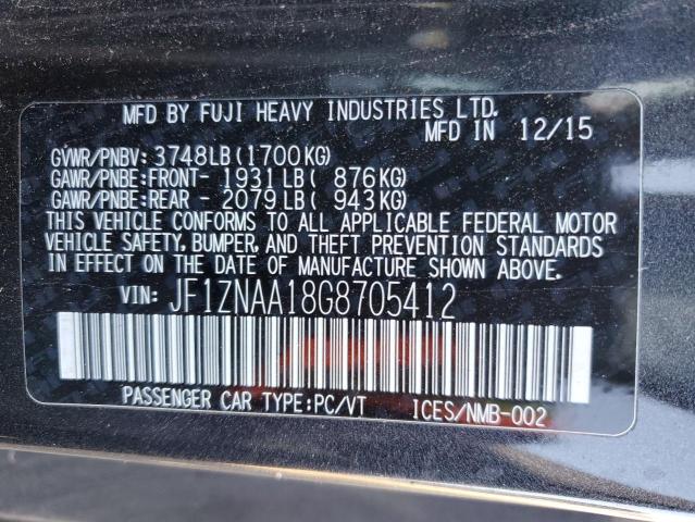 JF1ZNAA18G8705412 - 2016 TOYOTA SCION FR-S GRAY photo 12