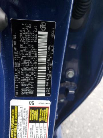 4T1T11BK6PU089957 - 2023 TOYOTA CAMRY SE NIGHT SHADE BLUE photo 12