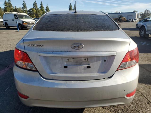 KMHCT4AE7EU600080 - 2014 HYUNDAI ACCENT GLS SILVER photo 6