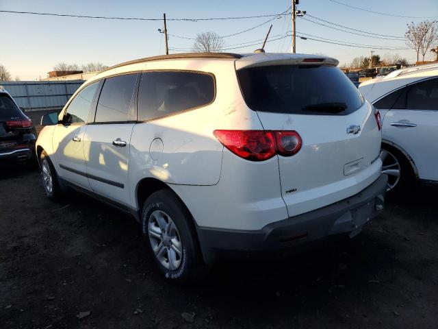 1GNKVFED1CJ380383 - 2012 CHEVROLET TRAVERSE LS WHITE photo 2