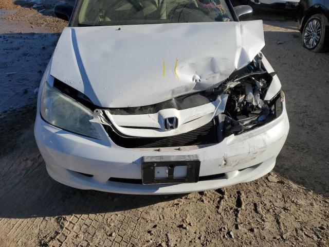 2HGES16525H536820 - 2005 HONDA CIVIC LX WHITE photo 11