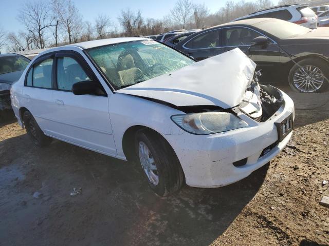 2HGES16525H536820 - 2005 HONDA CIVIC LX WHITE photo 4