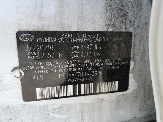 5NPE34AF7HH473920 - 2017 HYUNDAI SONATA SPORT 白色 照片 12